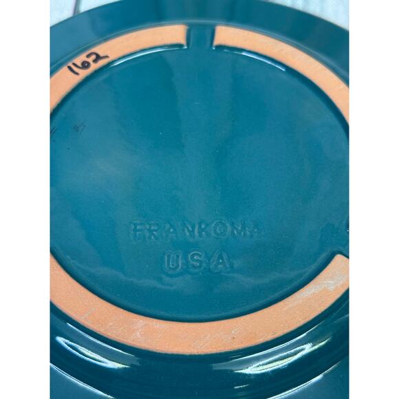 Frankhoma Plate Thunderbird Teal Native American Terra Cotta Salad Plate Vintage - Picture 6 of 7